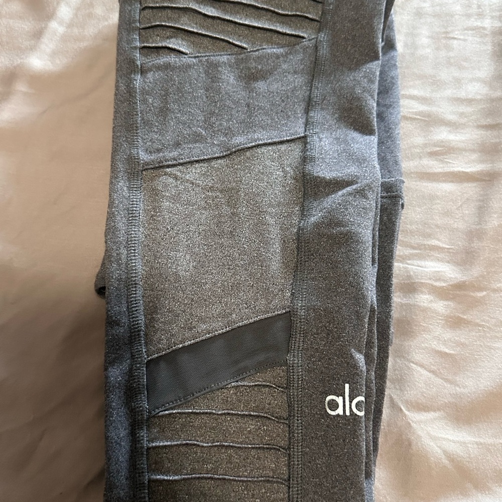 ALO Yoga Pants Womens Small Blue High Waisted Moto Leggings Compression